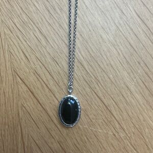 Sterling Silver and Black Onyx Necklace
